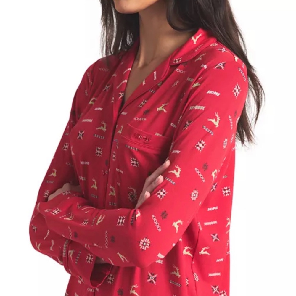 Skims sleep long sleeve bottom up set